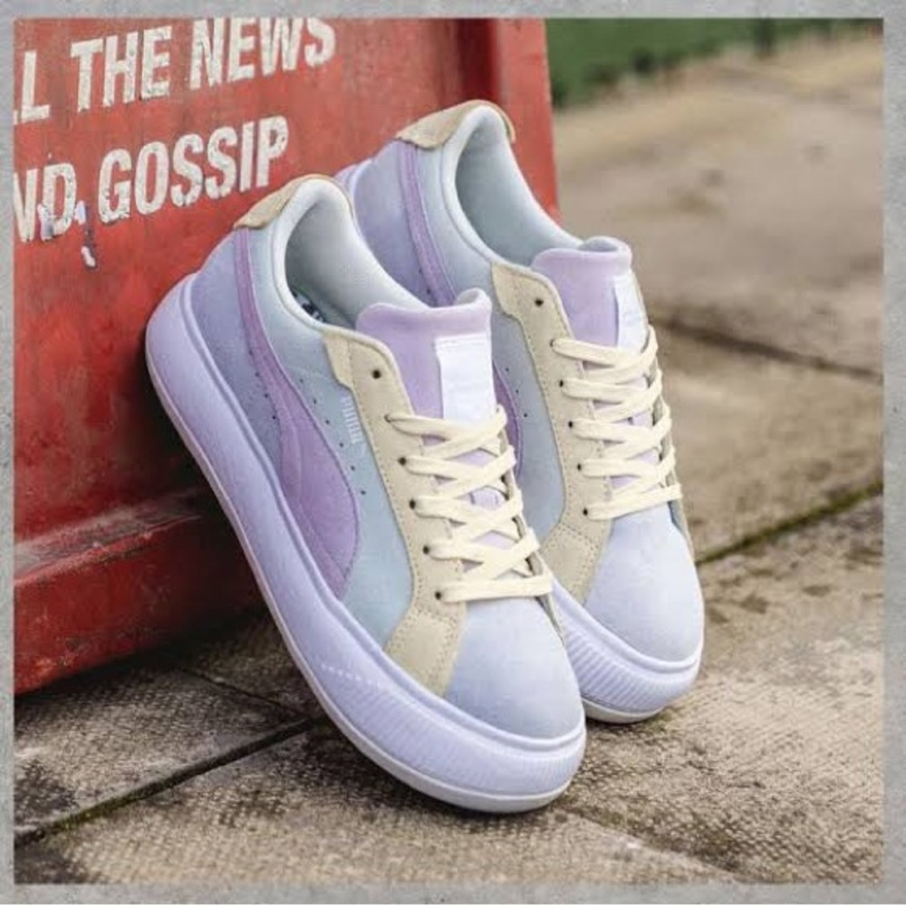 Puma Suede Mayu Raw Women's Shoes (Ice Flow/White/Nimbus Cloud